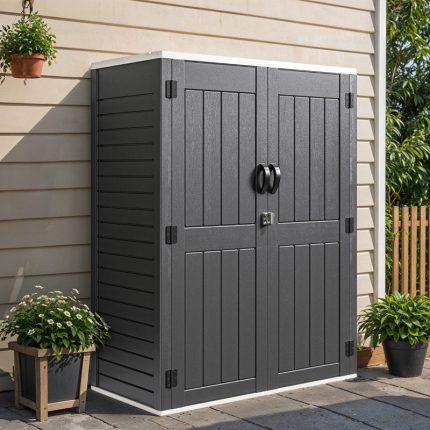 4 ft. W x 2 ft. D Polyethylene Plastic Vertical Tool Shed