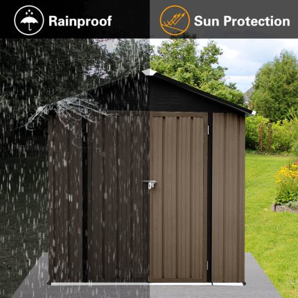 6 ft. W x 4 ft. D Metal Storage Shed