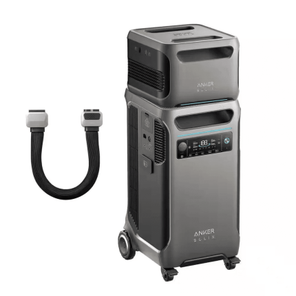 Anker 6000W Output/9000W Peak SOLIX F3800 Push Button Start All-in-one Power Station w/ 1-Expandable Battery for Home, RVs