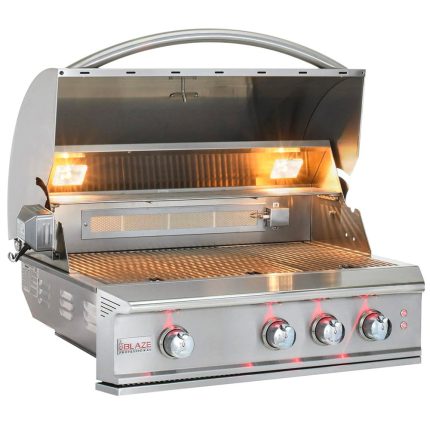 Blaze Grills Professional 34-Inch 3-Burner Built-In Propane Gas Grill with Rear Infrared Burner